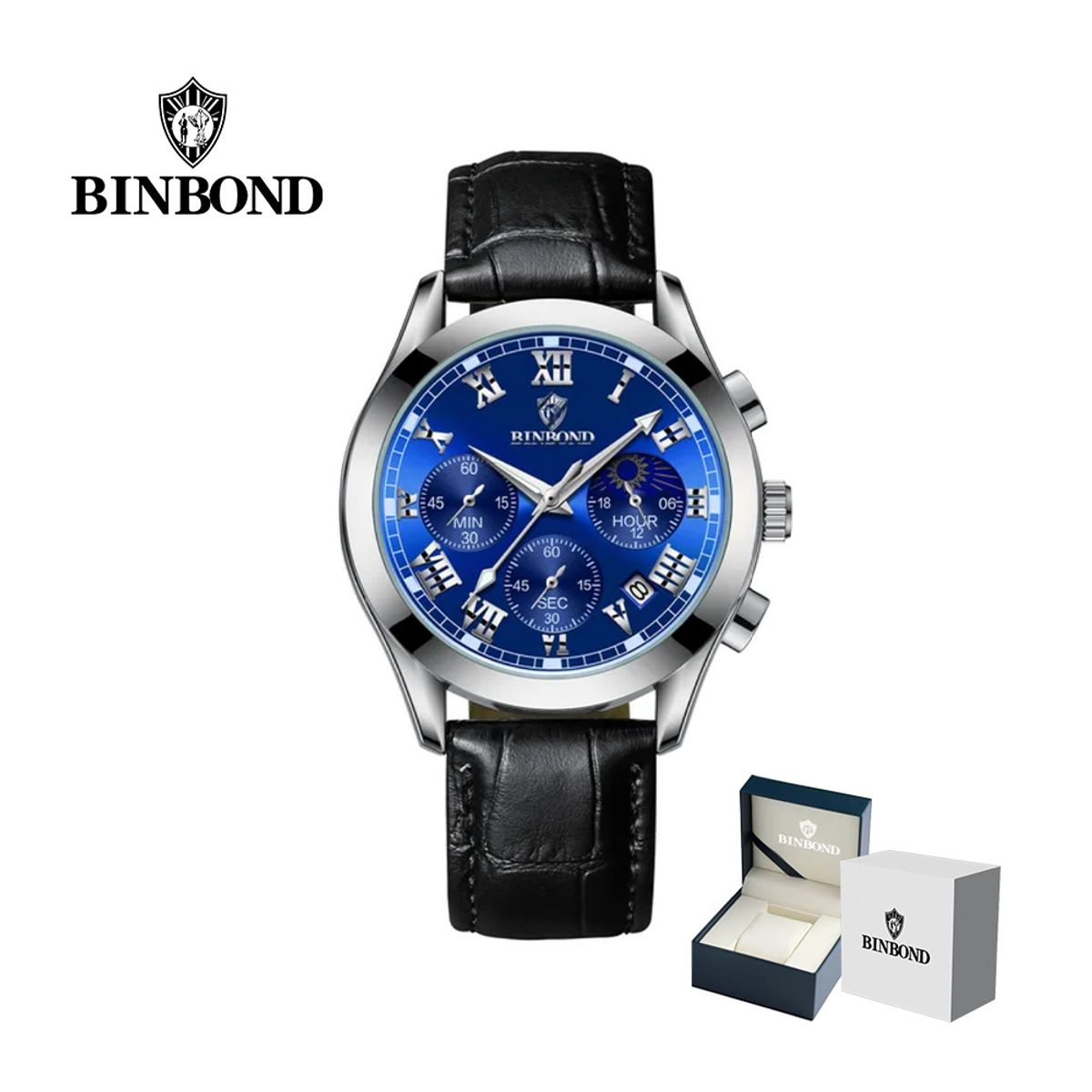 GENERICO - Reloj BINBOND para Hombre - Elegante - Cuero