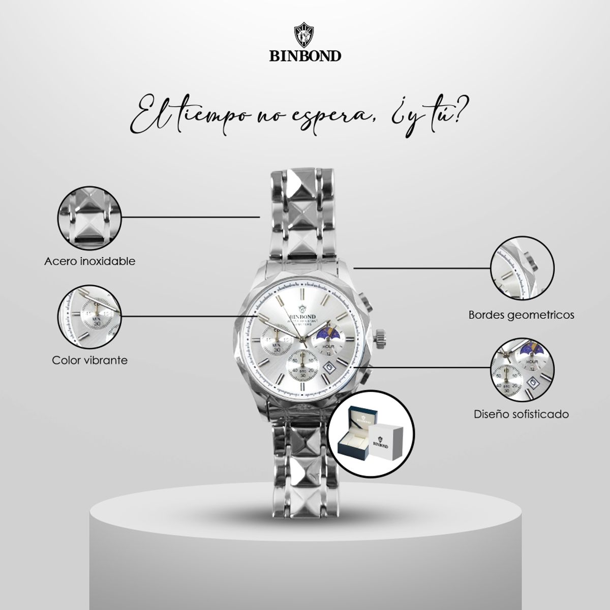 GENERICO - Reloj POEDAGAR para Hombre - Elegante - Acero