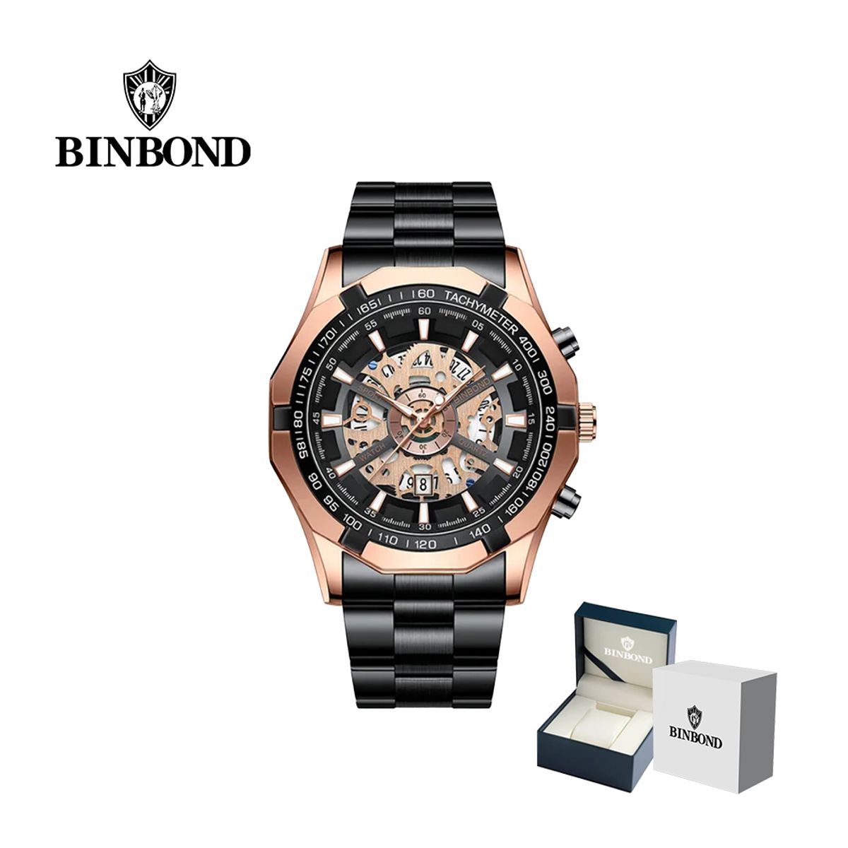 GENERICO - Reloj BINBOND para Hombre - Elegante - Acero
