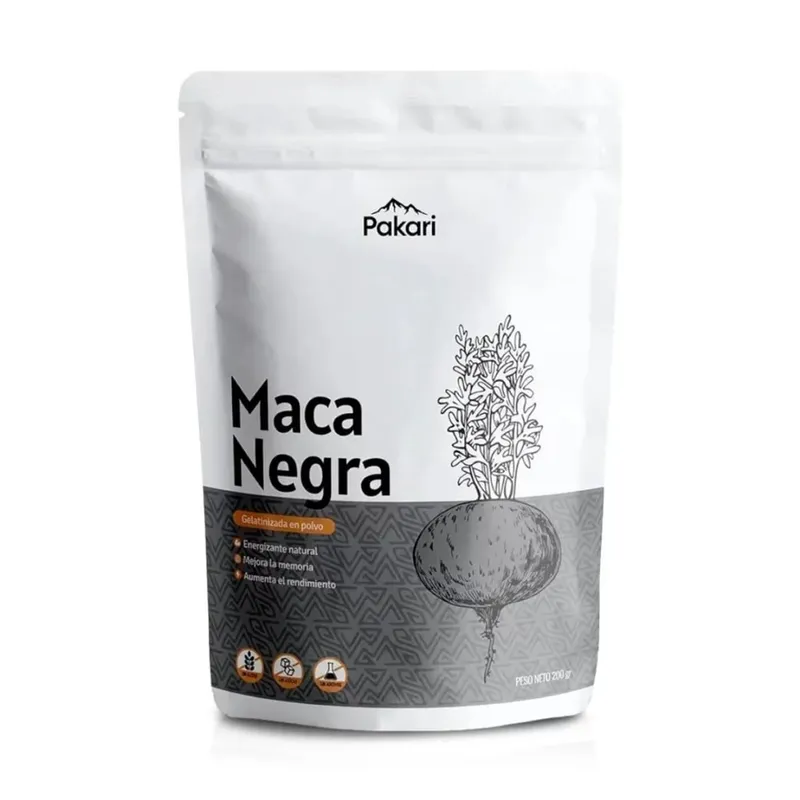 GENERICO - Maca Negra - Energía y Vitalidad en Polvo (200g) - Pakari