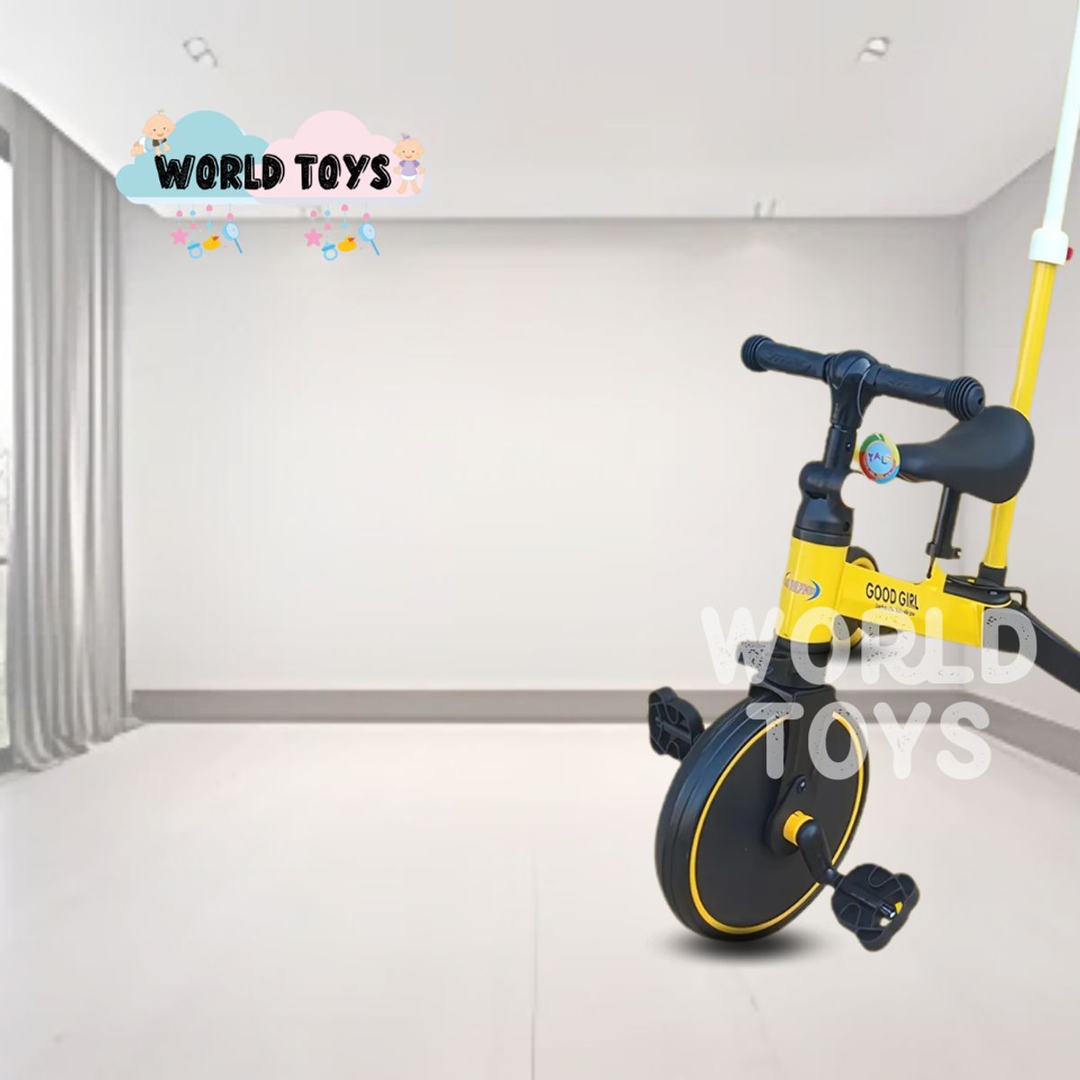 Baby - Triciclo Chavito Guiador «GG ROAD» Doble Función Yellow