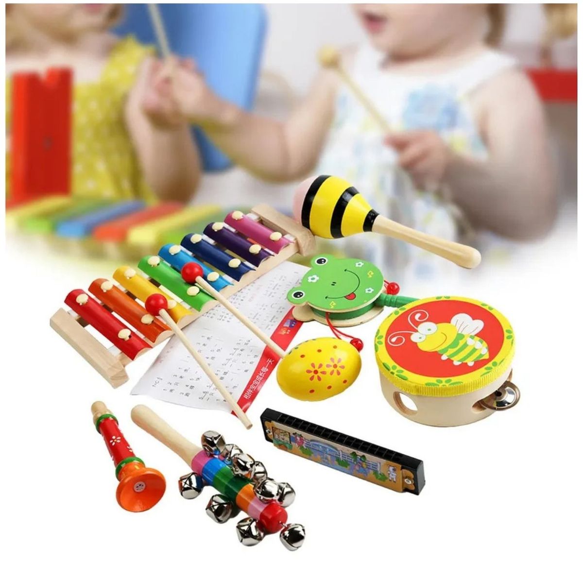 GENERICO - Set de Instrumentos Musicales Coloridos para Niños