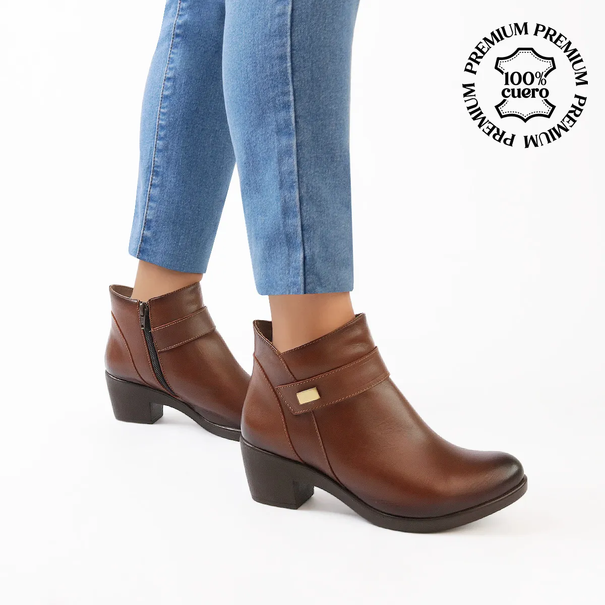 ECCO - Botas Casual Mujer Ecco Asturias06 Castaño Cuero