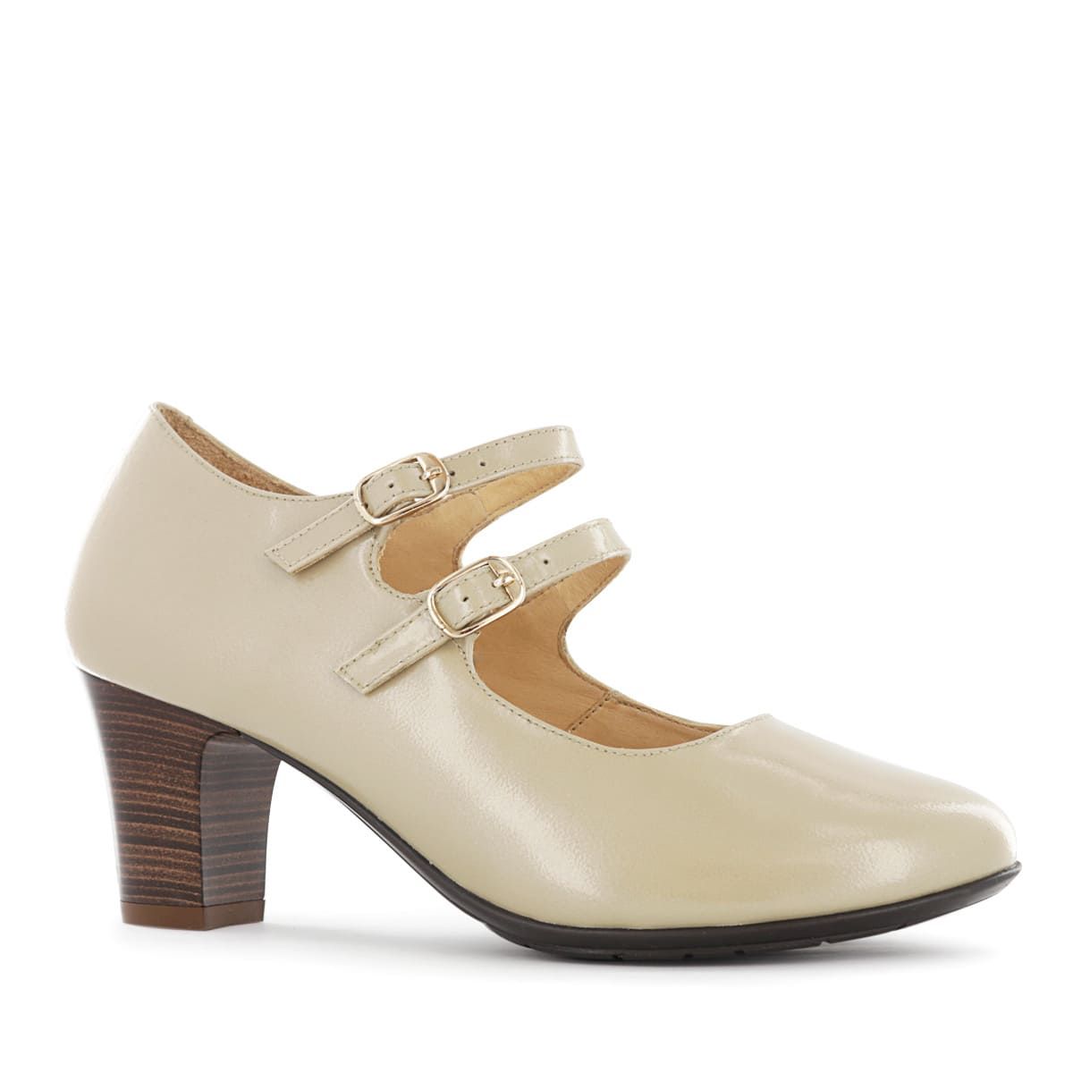 ECCO - Zapatos Mary Jane Mujer Ecco Arona04 Latte Cuero Charol