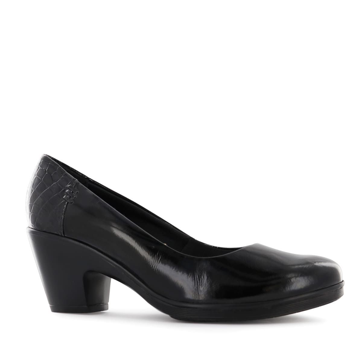 Ecco - Zapatos PumpReina Mujer Ecco Natalie77 Negro Cuero Charol
