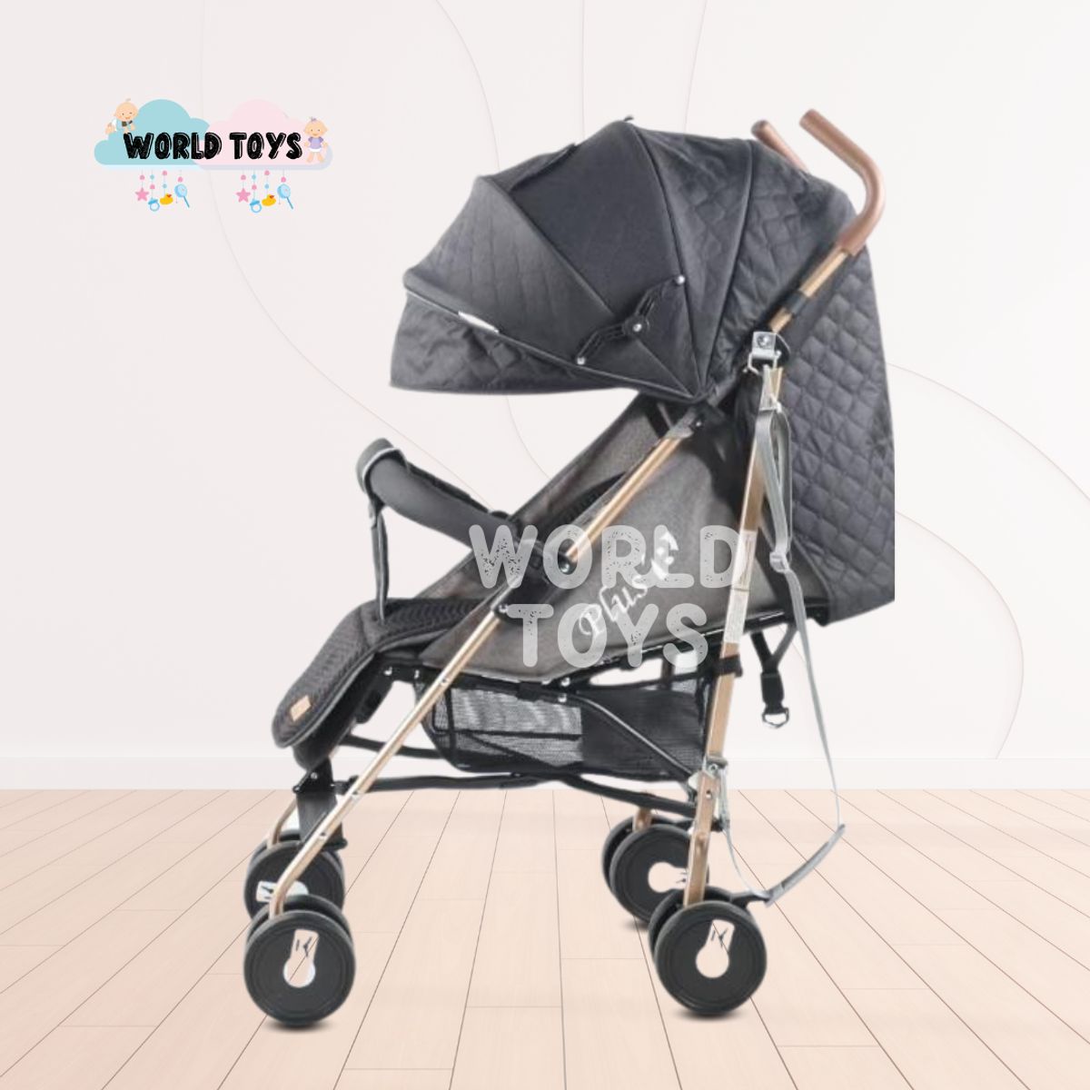 BABY - Coche Bastón de Lujo «BEAUTI PLUS» Black