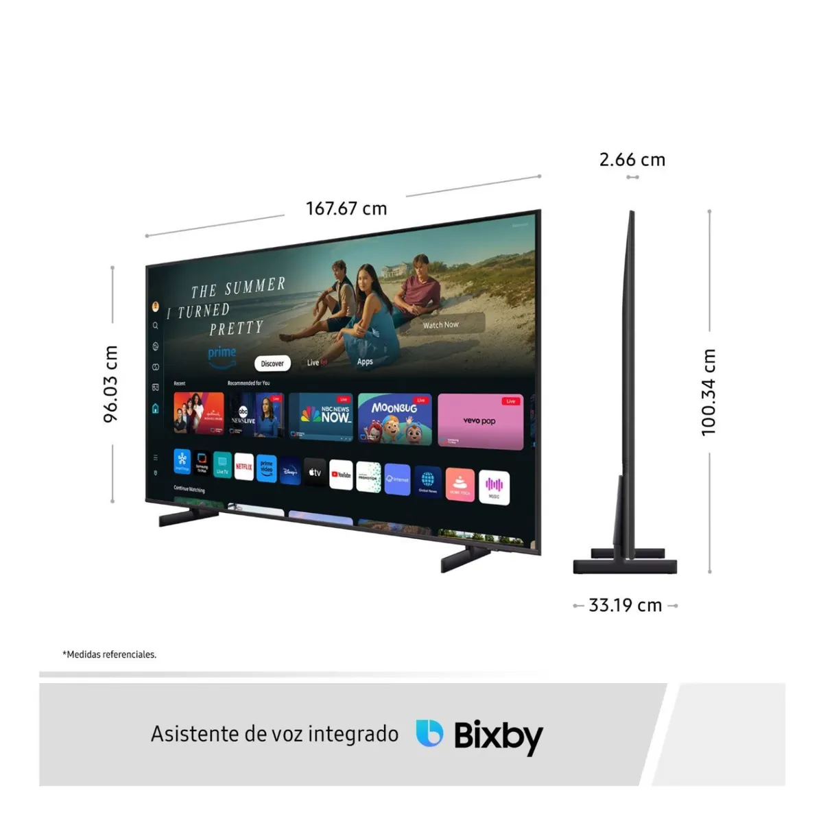 SAMSUNG - Televisor Samsung LED Smart TV 75 Crystal UHD 4K- UN75DU8000GXPE + Soundbar HW C400