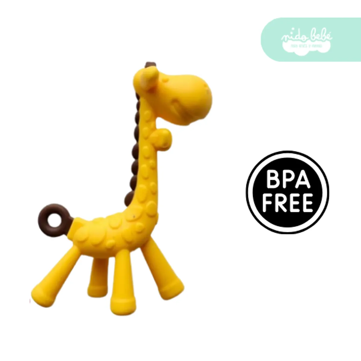GENERICO - mordedor de silicona de bebe jirafa
