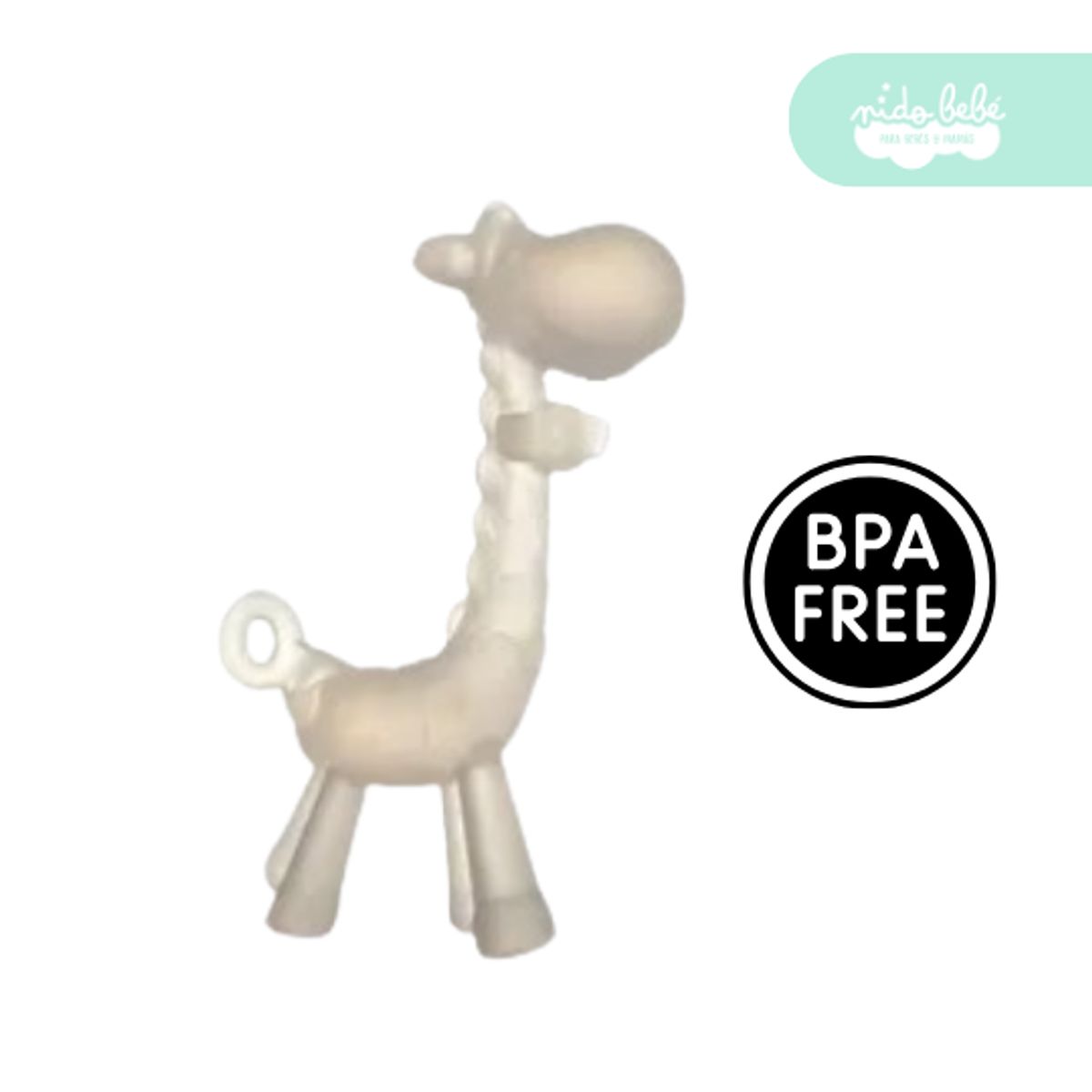 GENERICO - mordedor de silicona de bebe  jirafa white