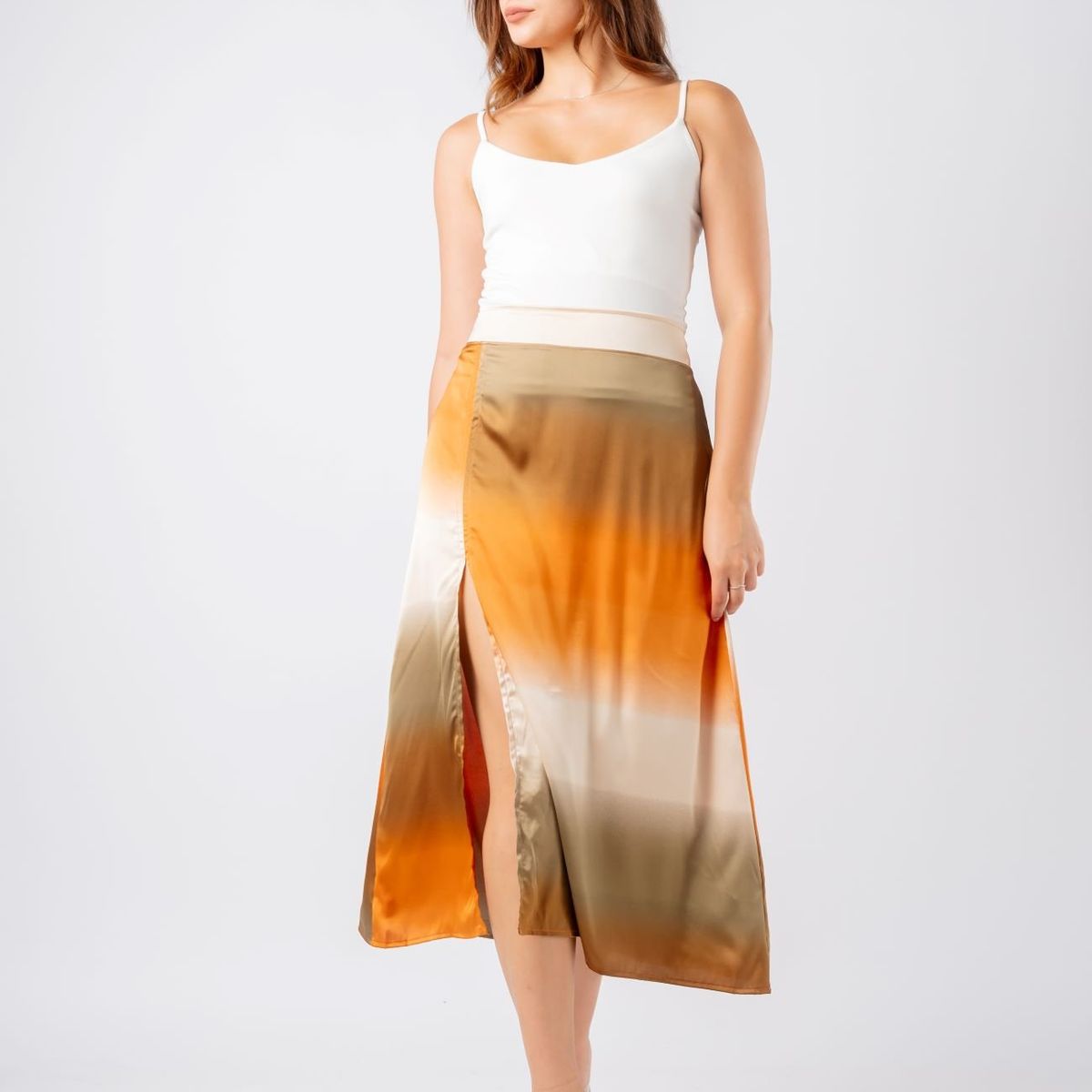 GENERICO - FALDA IRINA DE SEDA COCOA ALMAT