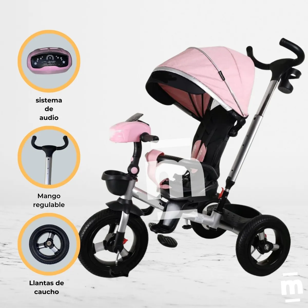 BABY - Triciclo Guiador BELEONY Pink