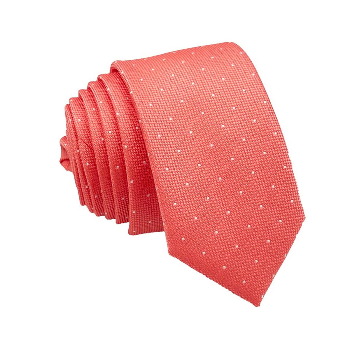 CHRISTIAN ARMAND - CORBATA SLIM FIT CHRISTIAN ARMAND ESTAMPADO DE PUNTOS COLOR SALMON