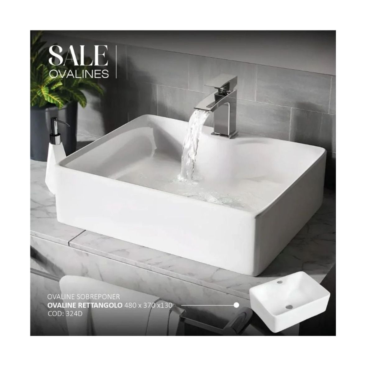 EJESA CREA TU ESPACIO IDEAL - Lavadero ovalin Élite White COD 324D