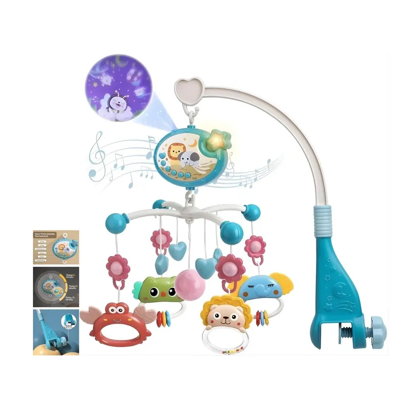 GENERICO - Móvil Musical Proyector Azul para Bebé con Control Integrado