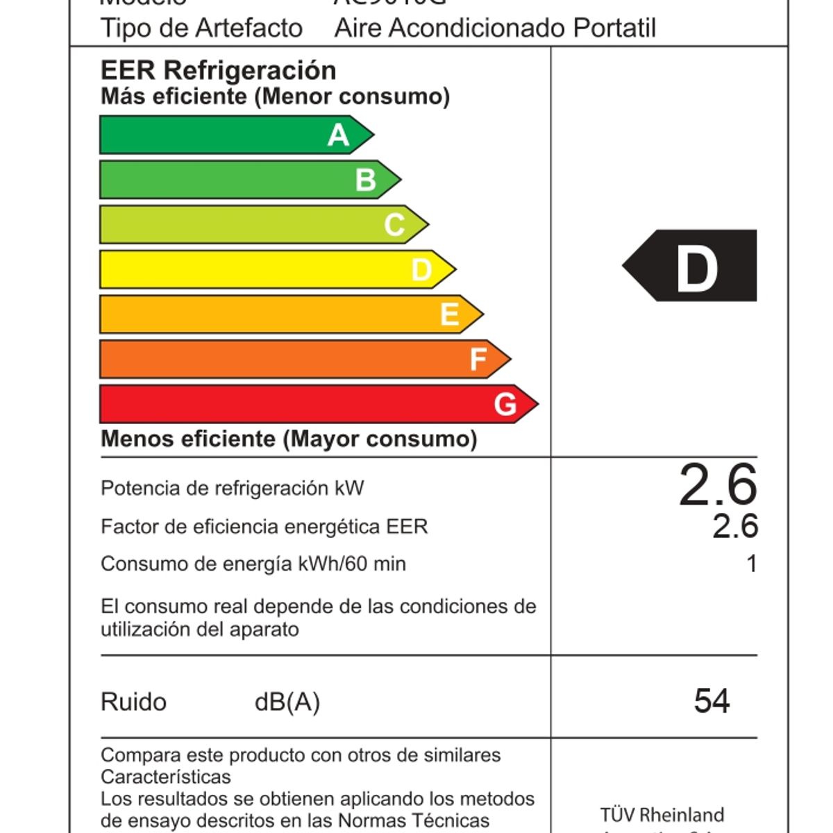 IMACO - Aire Acondicionado Portatil 9000 BTU Imaco AC9010G