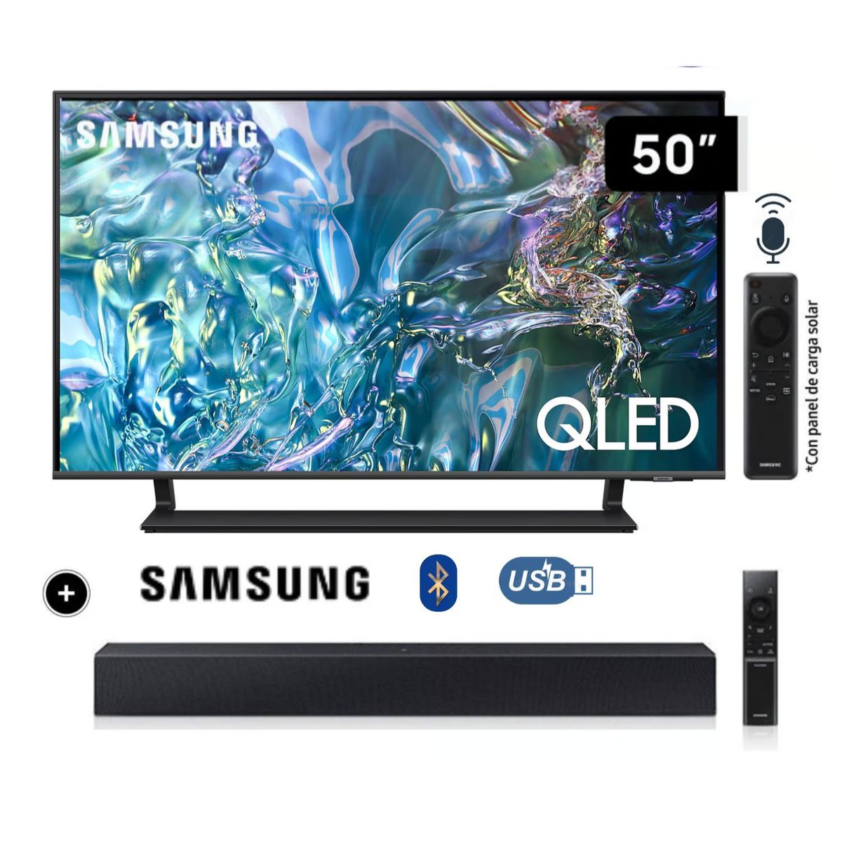 SAMSUNG - Televisor Samsung QLED Tizen OS Smart Tv 50 4K QN50Q65DAGXPE + Soundbar HW C400