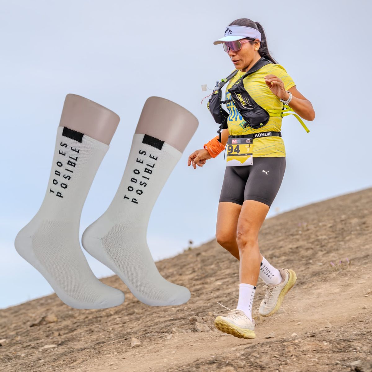 VAMOS A MEDIAS - Medias deportivas compresoras de algodón para running