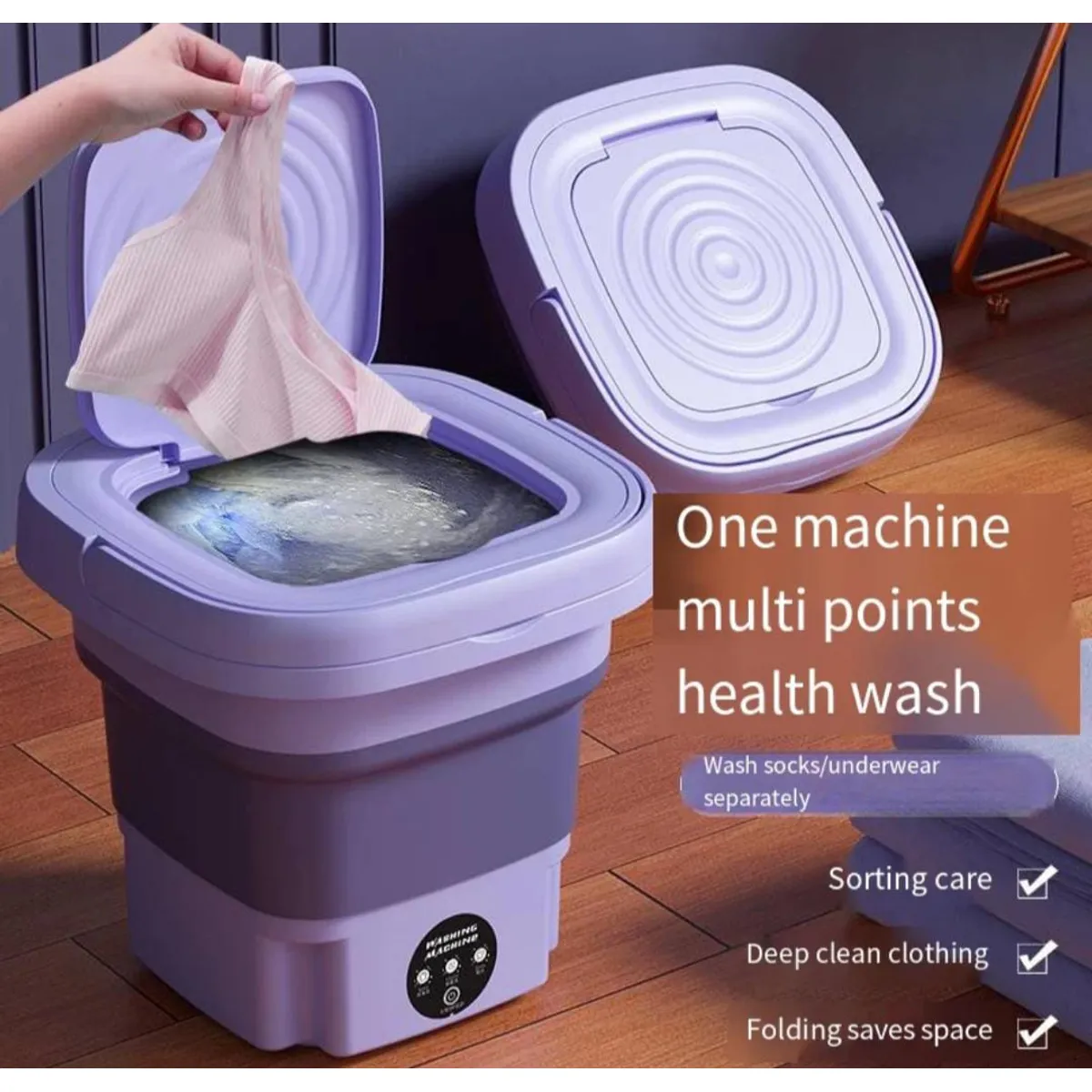 GENERICO - MINI LAVADORA PORTATIL PLEGABLE