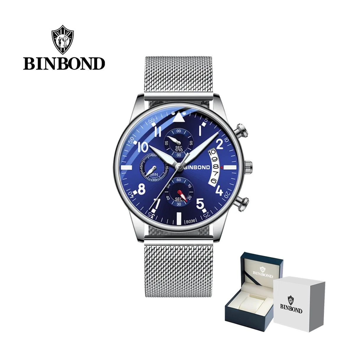 GENERICO - Reloj BINBOND para Hombre - Elegante - Acero