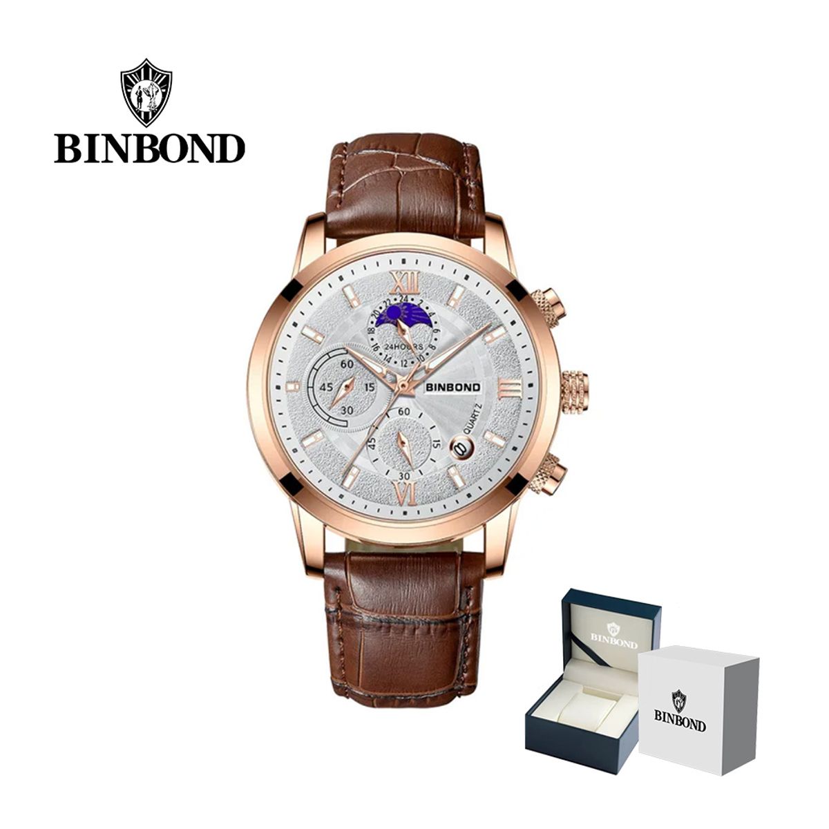 GENERICO - Reloj BINBOND para Hombre - Elegante - Cuero