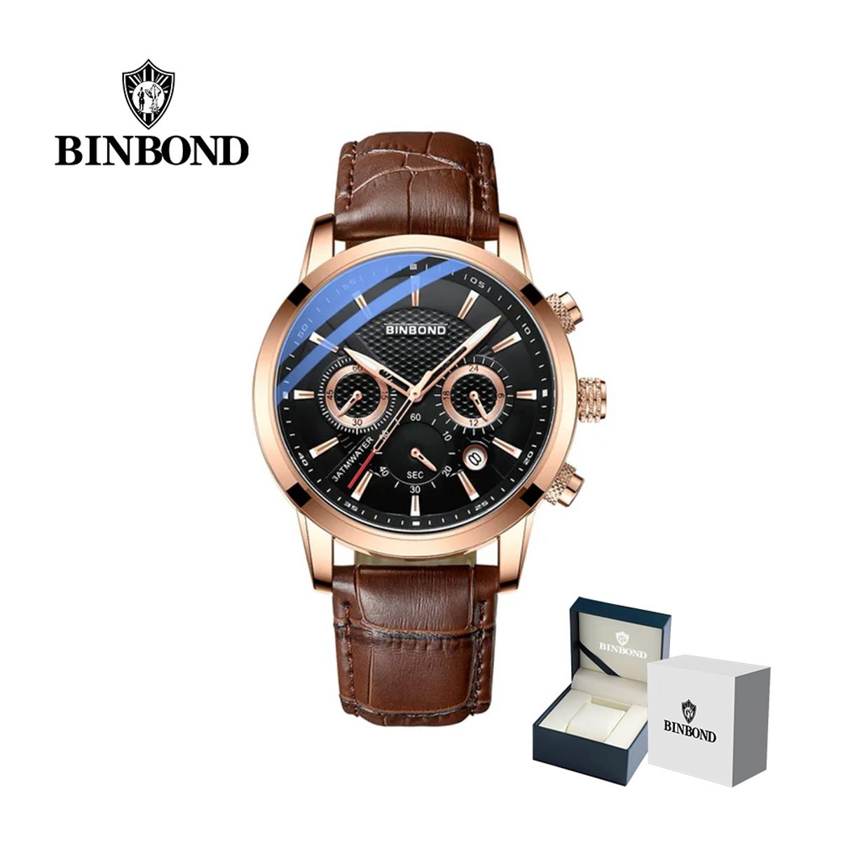 GENERICO - Reloj BINBOND para Hombre - Elegante - Cuero