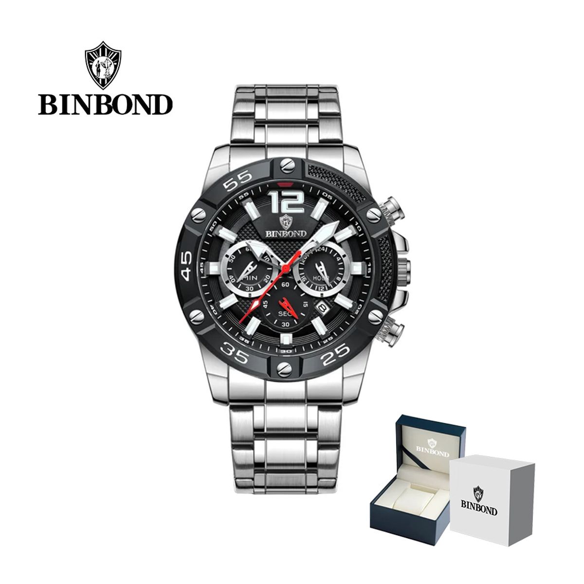 GENERICO - Reloj BINBOND para Hombre - Elegante - Acero