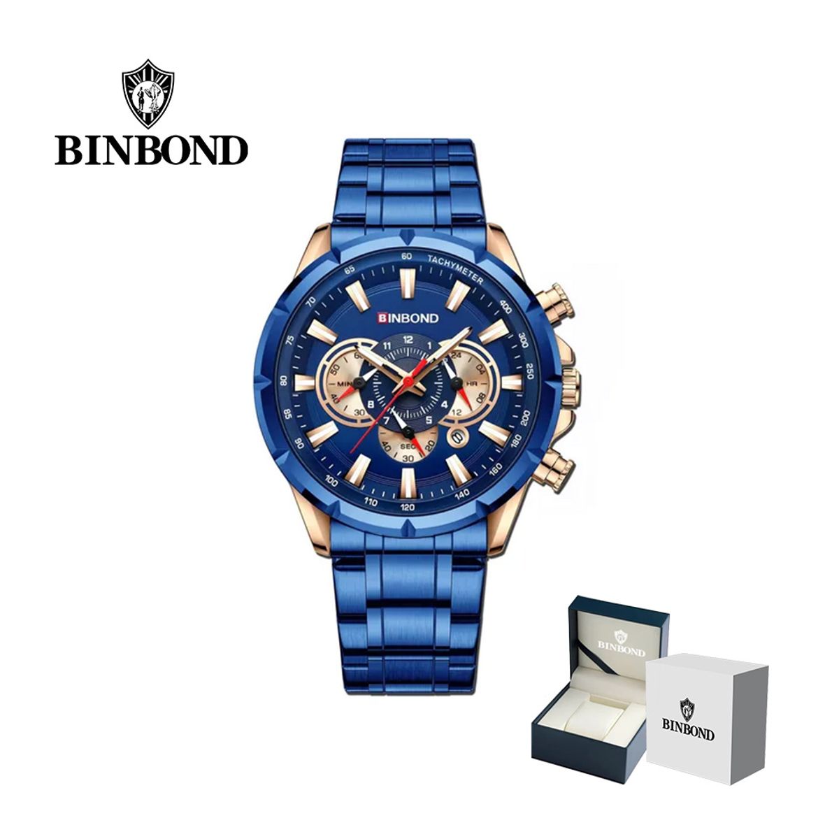 GENERICO - Reloj BINBOND para Hombre - Elegante - Acero