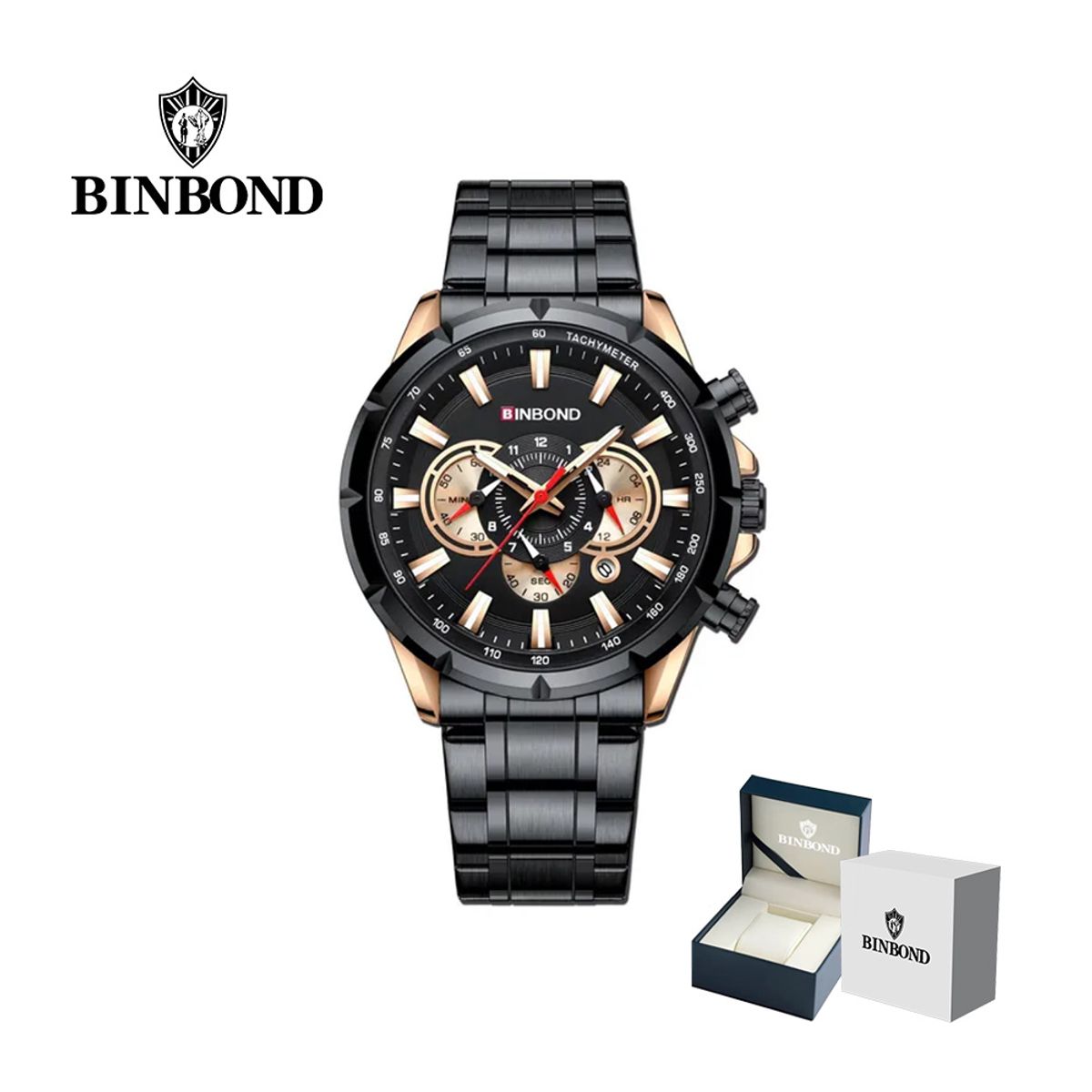GENERICO - Reloj BINBOND para Hombre - Elegante - Acero