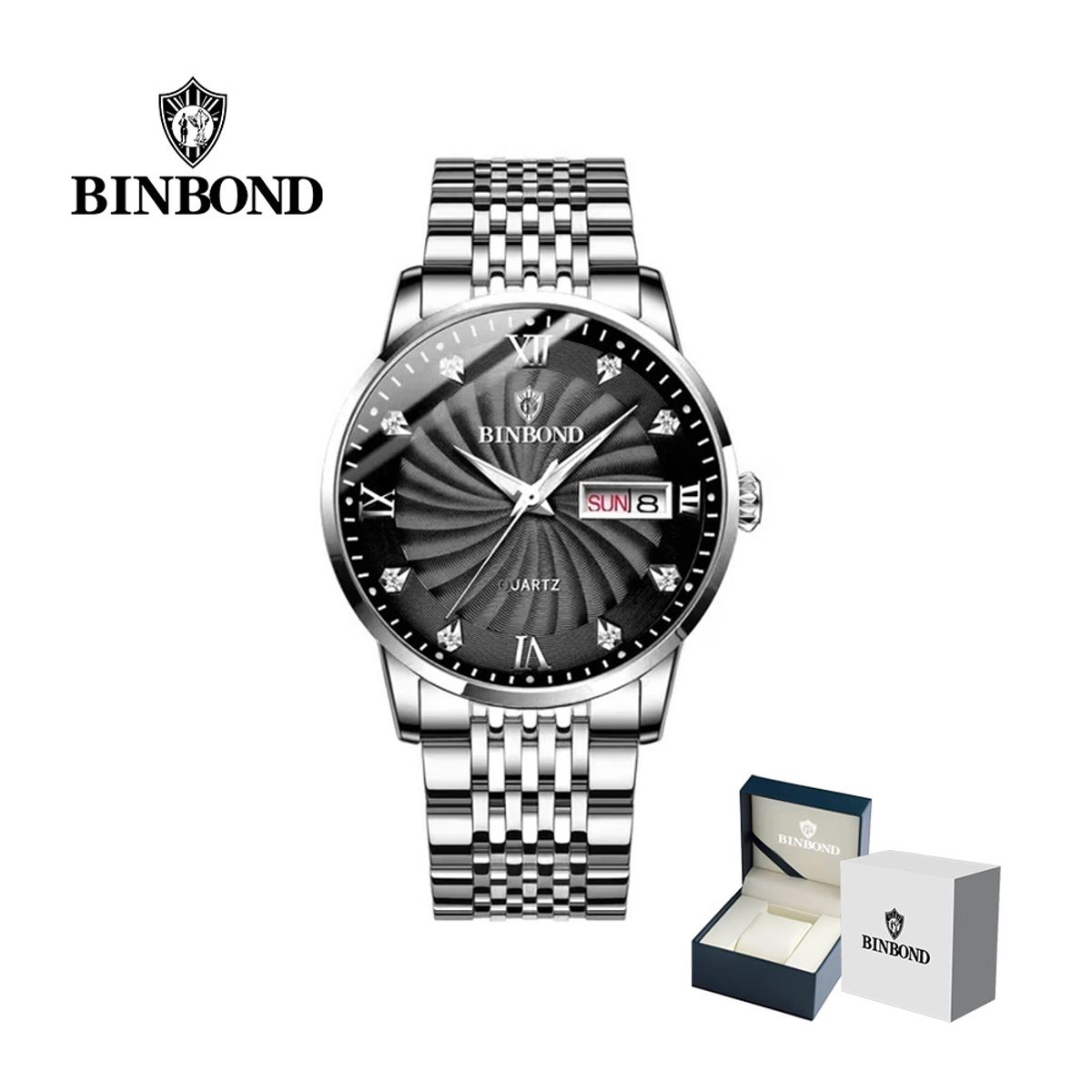 GENERICO - Reloj BINBOND para Hombre - Elegante - Acero