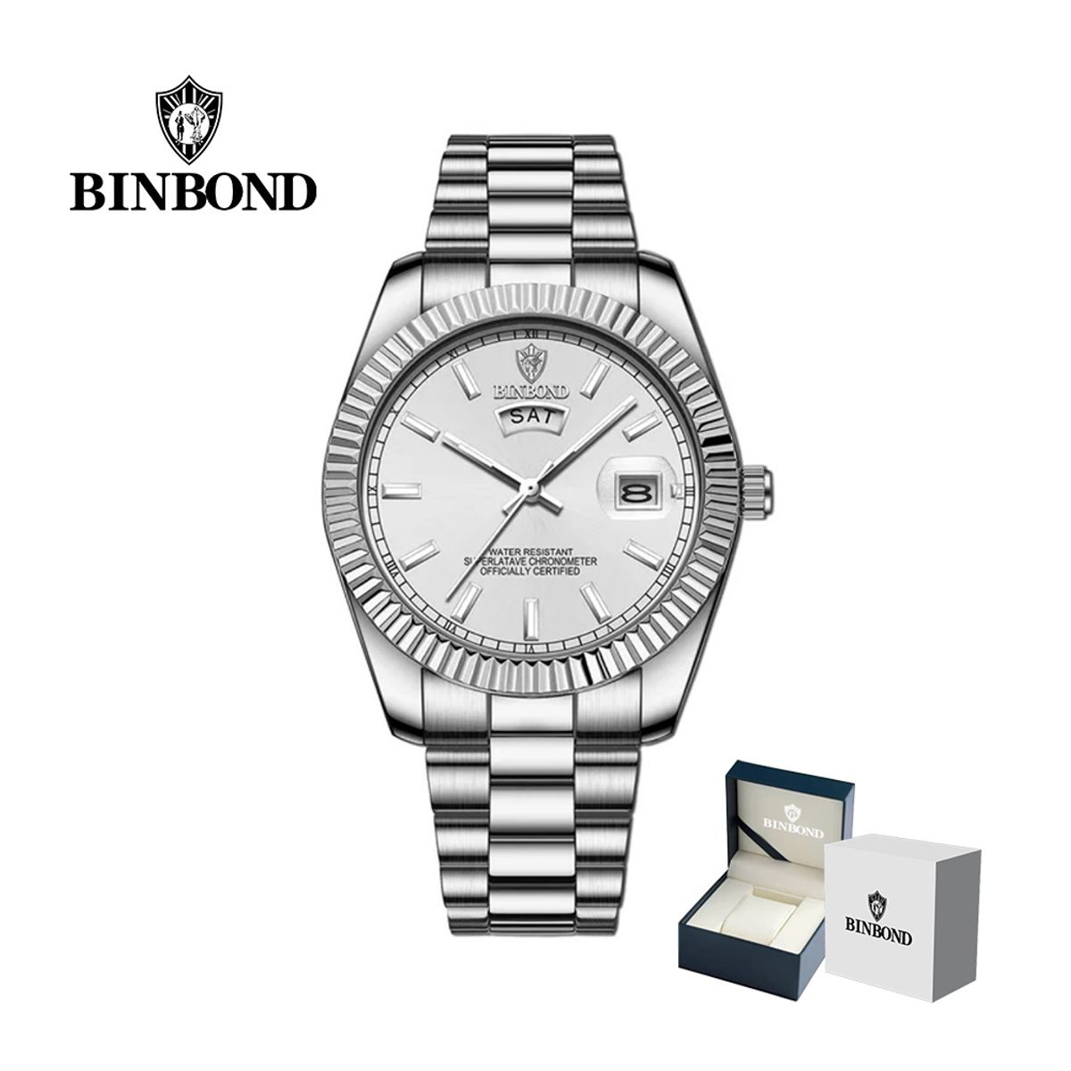 GENERICO - Reloj BINBOND para Hombre - Elegante - Acero