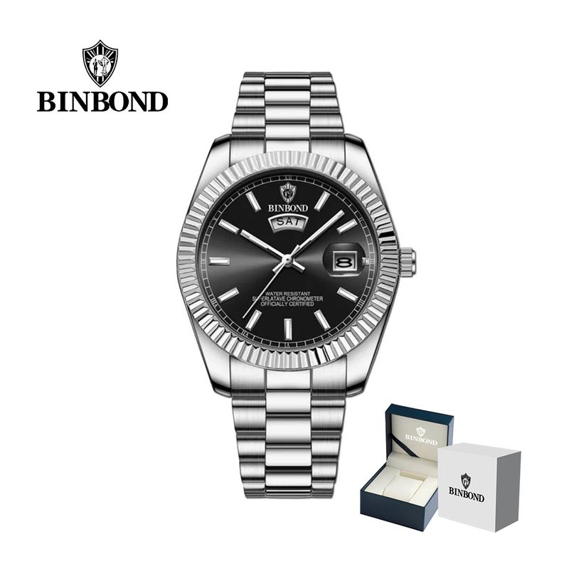 GENERICO - Reloj BINBOND para Hombre - Elegante - Acero