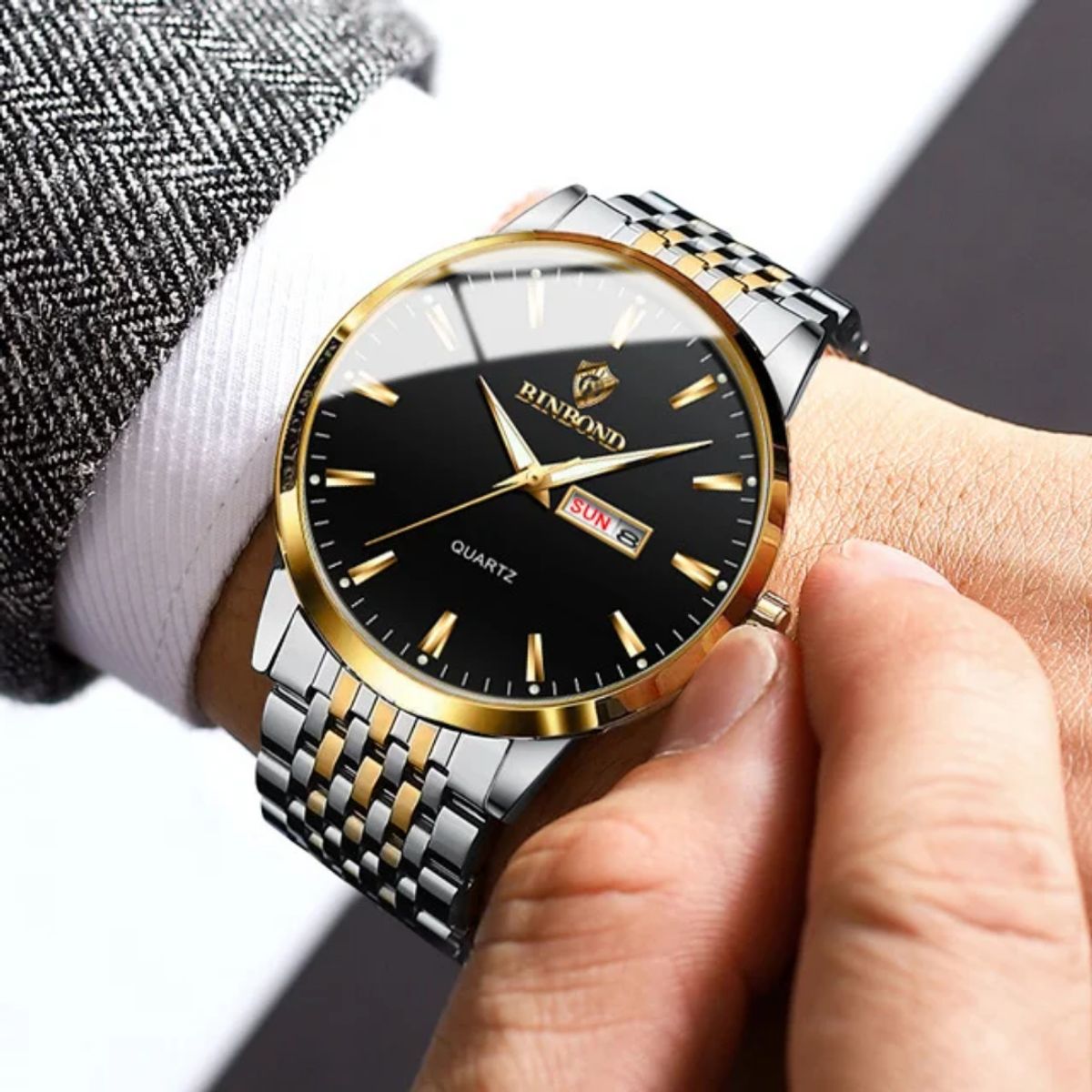 GENERICO - Reloj BINBOND para Hombre - Elegante - Acero
