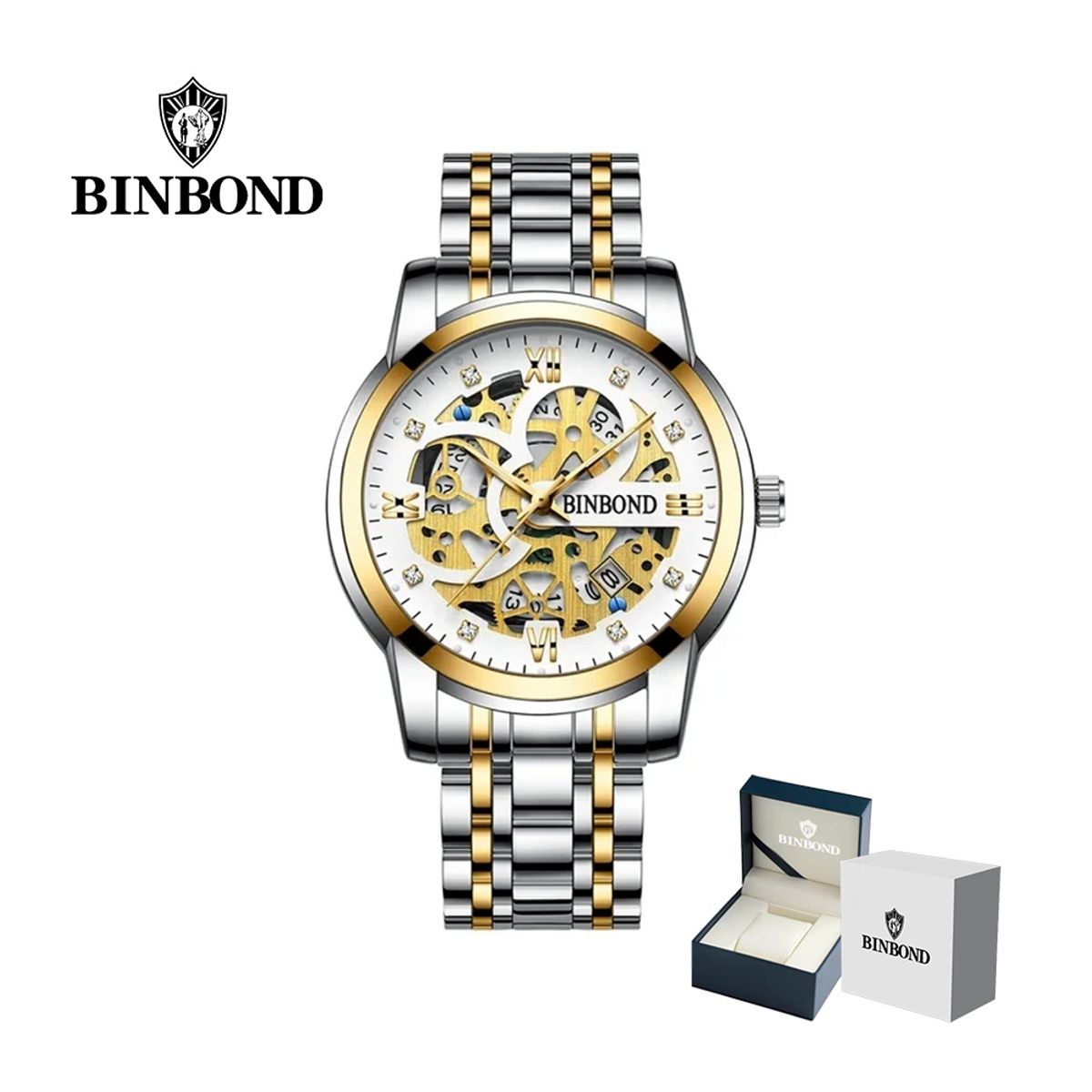 GENERICO - Reloj BINBOND para Hombre - Elegante - Acero