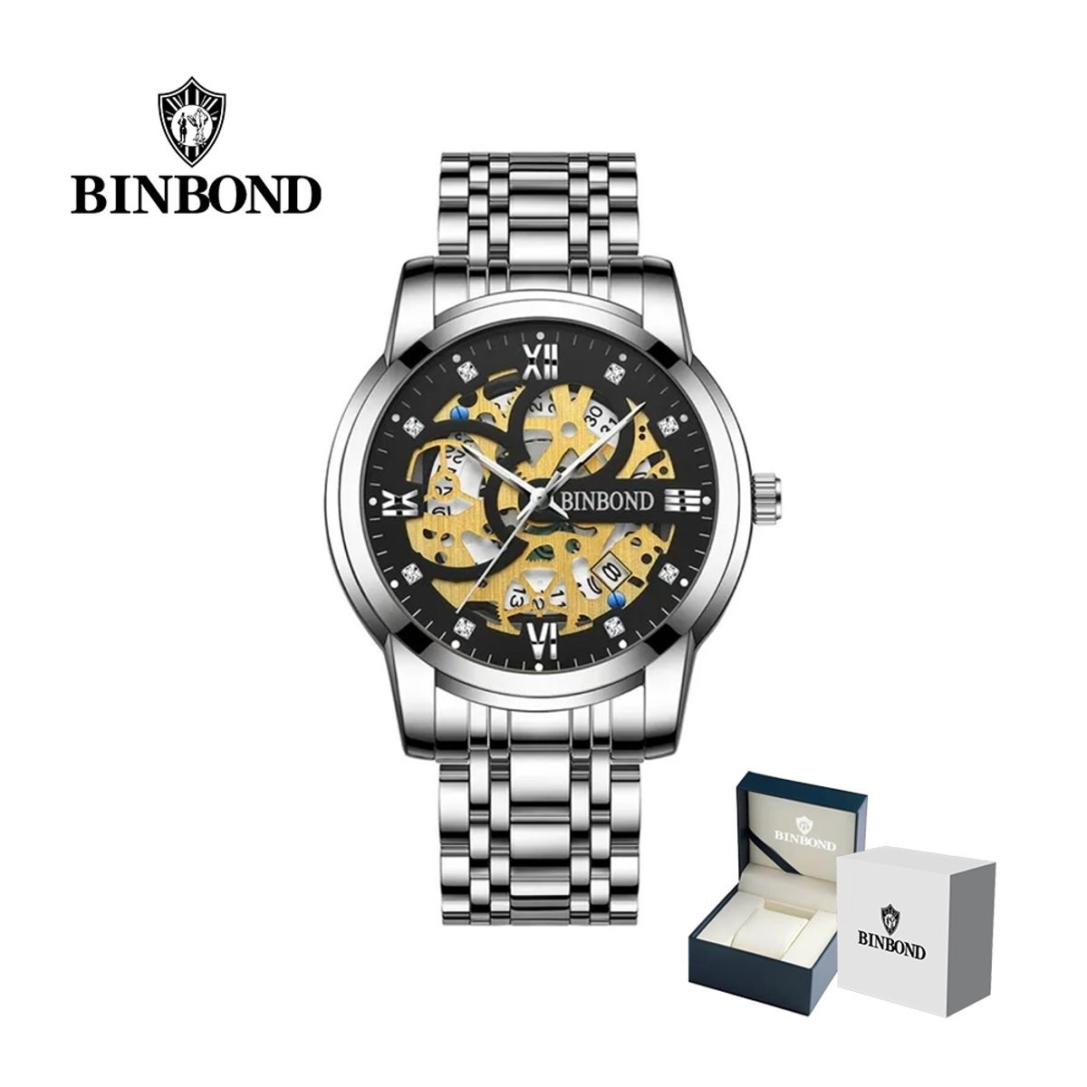 GENERICO - Reloj BINBOND para Hombre - Elegante - Acero