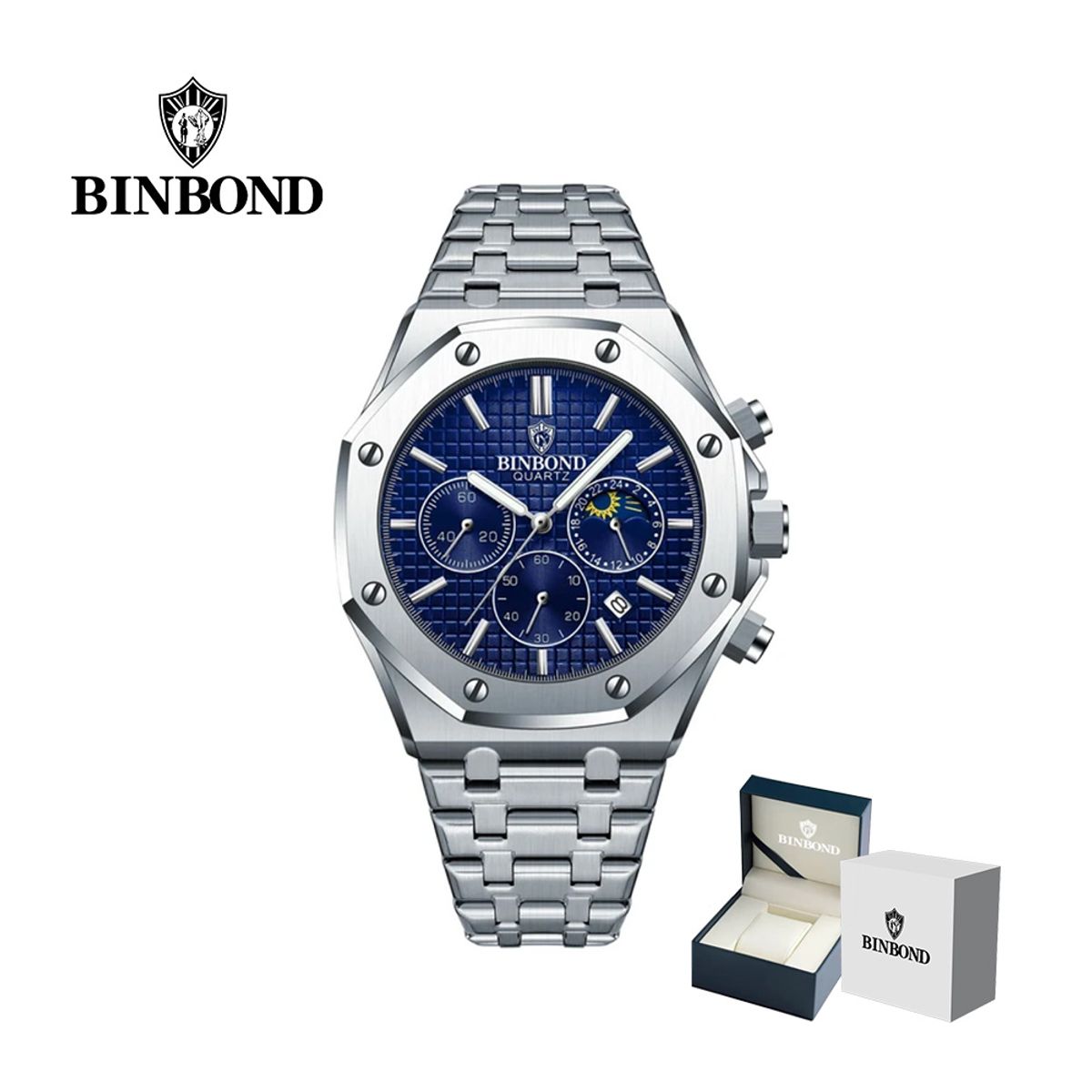 GENERICO - Reloj BINBOND para Hombre - Elegante - Acero