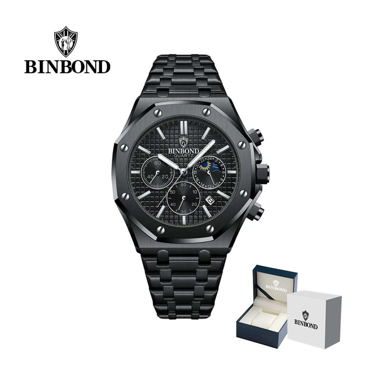 GENERICO - Reloj BINBOND para Hombre - Elegante - Acero