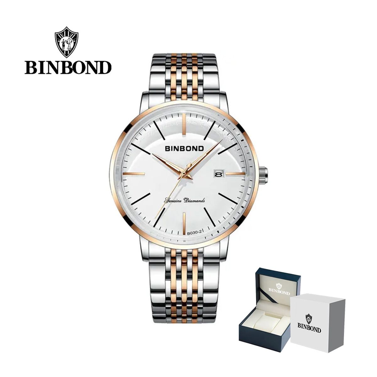 GENERICO - Reloj BINBOND para Hombre - Elegante - Acero