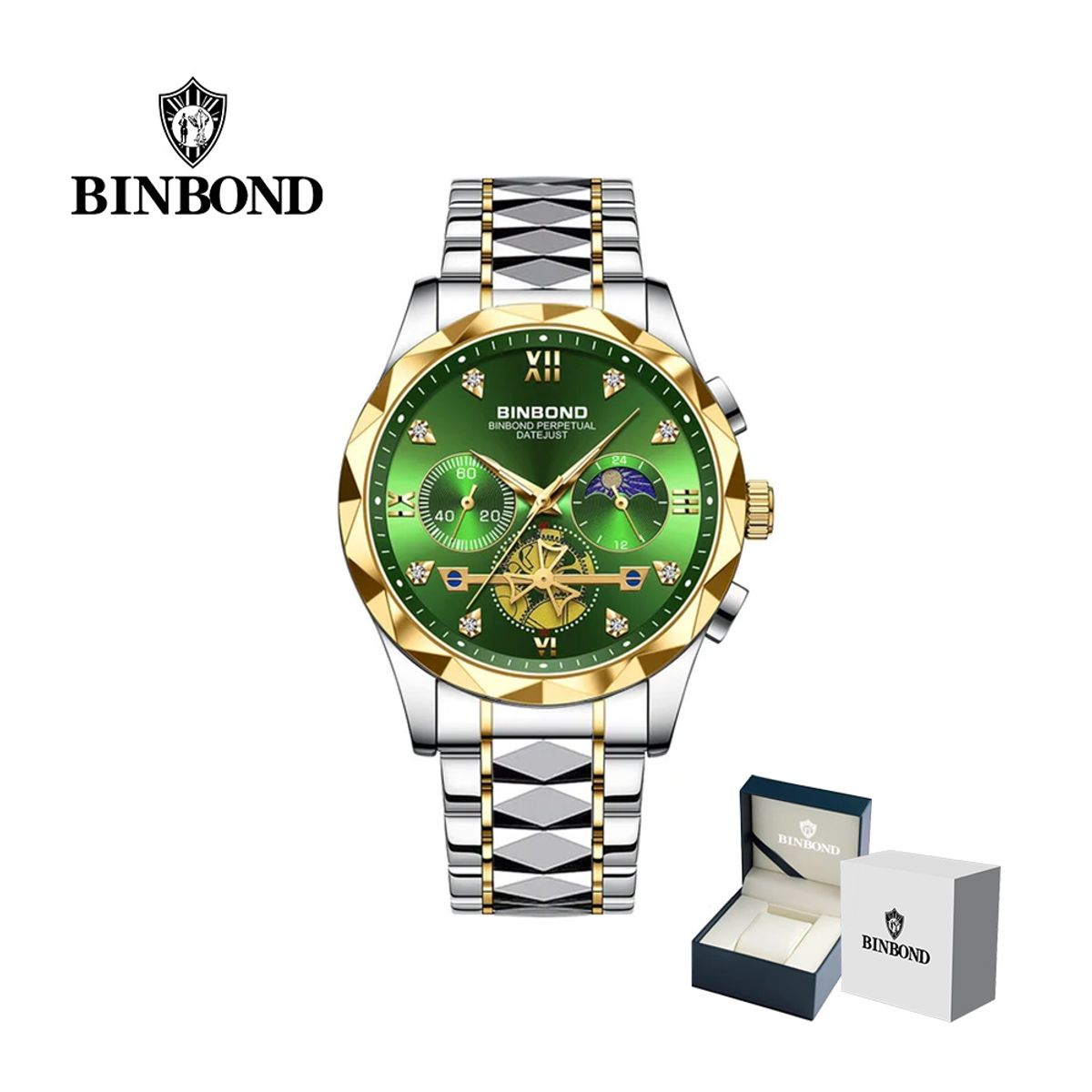 GENERICO - Reloj BINBOND para Hombre - Elegante - Acero