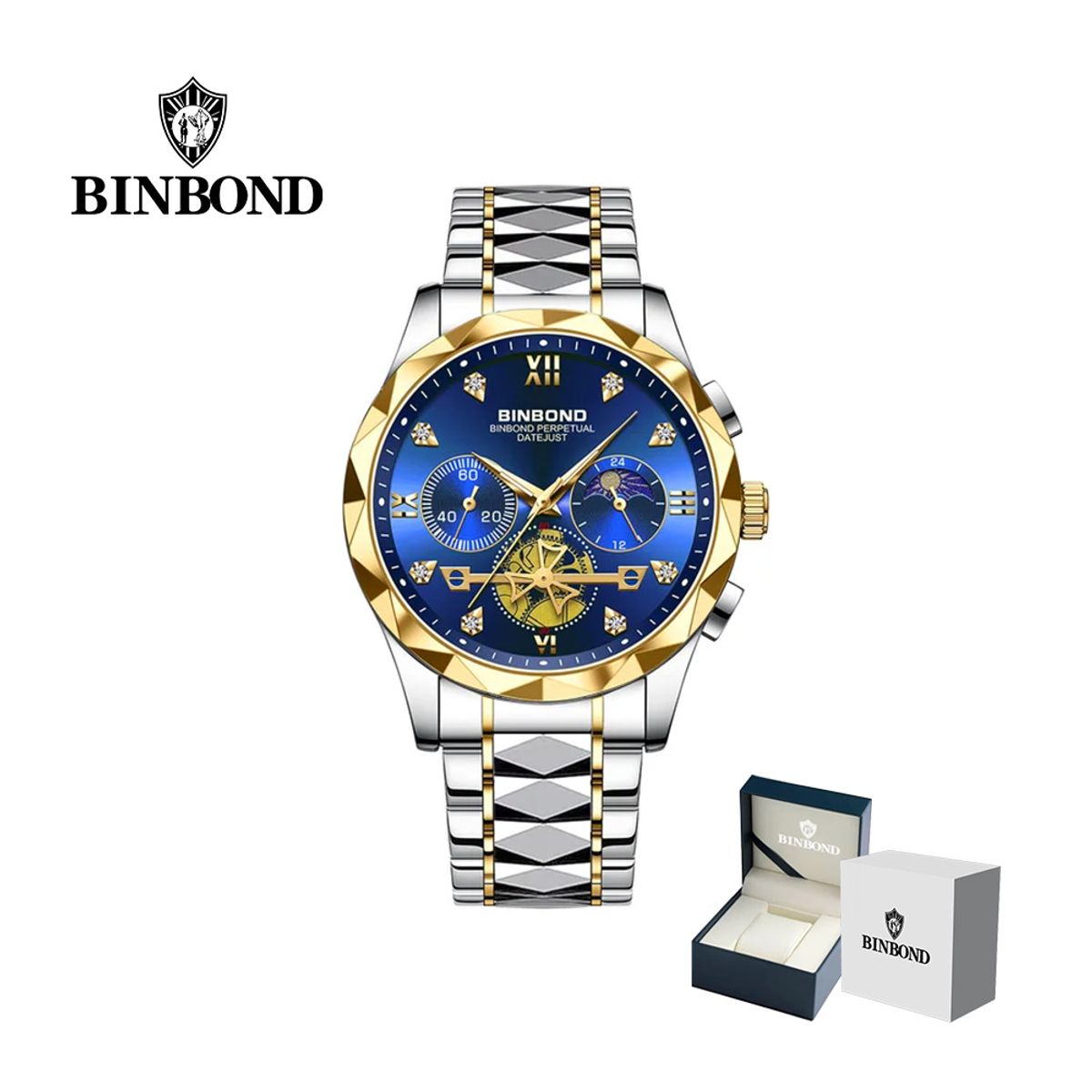 GENERICO - Reloj BINBOND para Hombre - Elegante - Acero