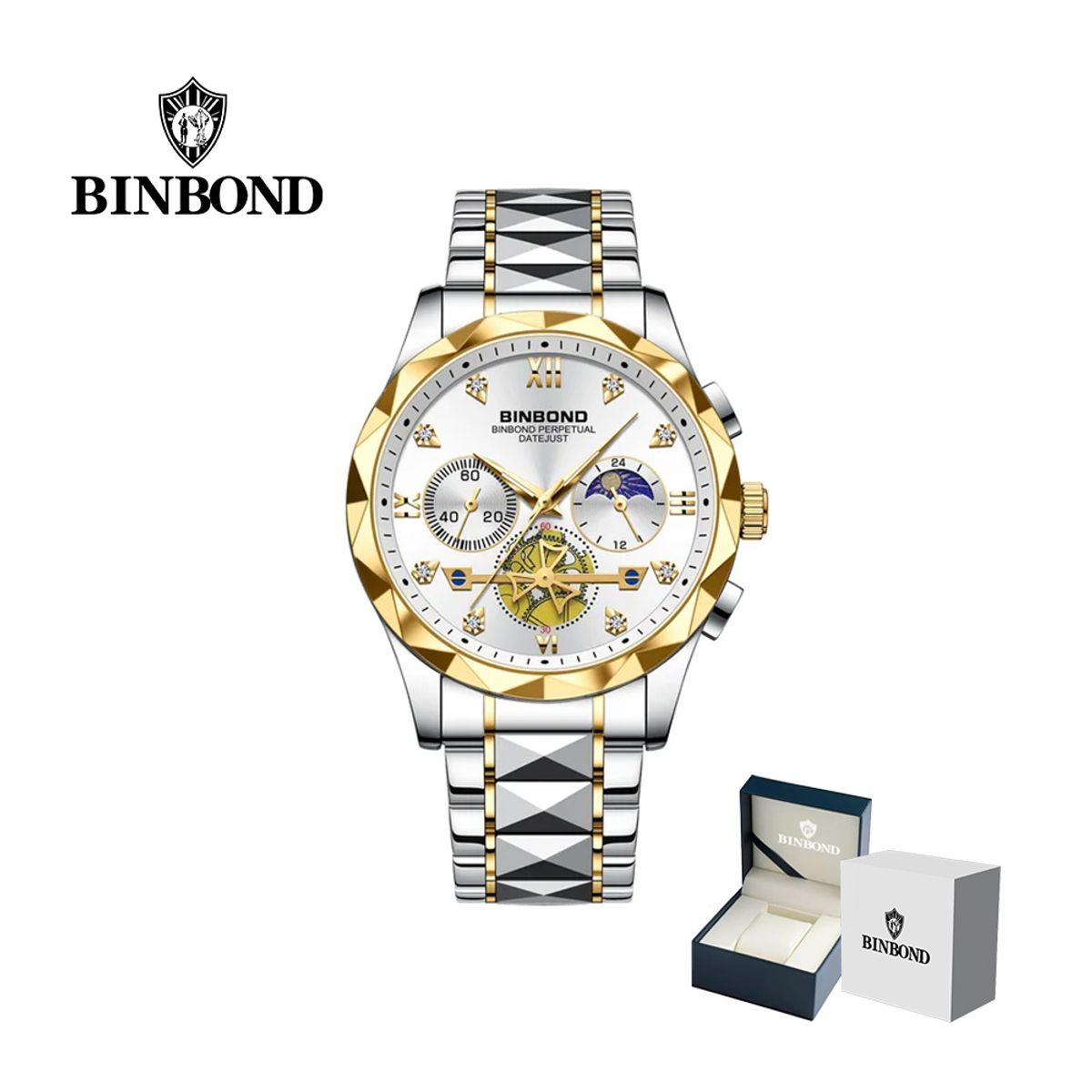 GENERICO - Reloj BINBOND para Hombre - Elegante - Acero