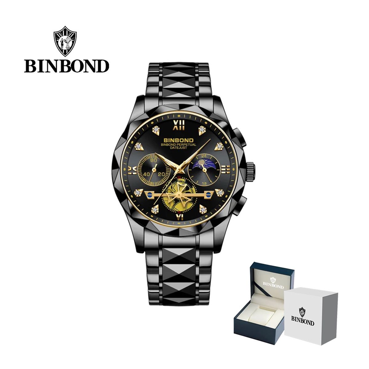 GENERICO - Reloj BINBOND para Hombre - Elegante - Acero