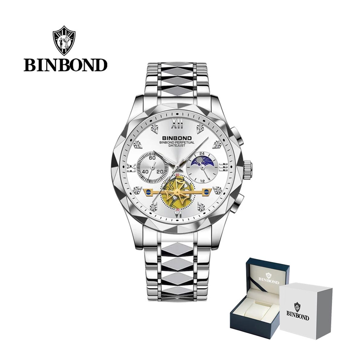 GENERICO - Reloj BINBOND para Hombre - Elegante - Acero
