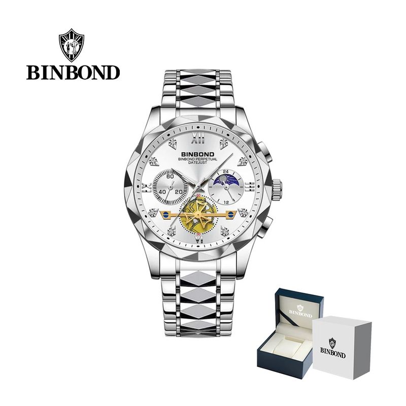 GENERICO - Reloj BINBOND para Hombre - Elegante - Acero