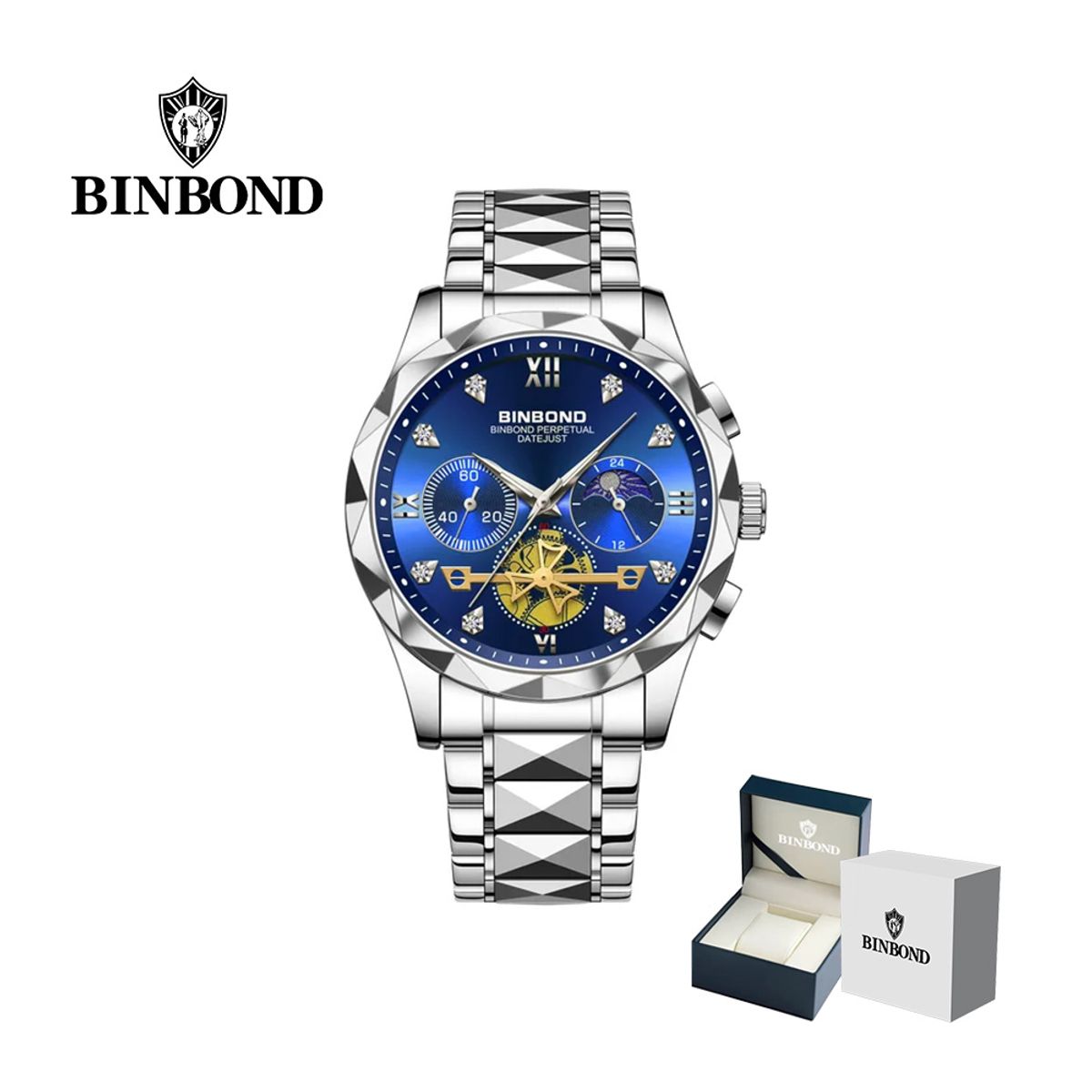 GENERICO - Reloj BINBOND para Hombre - Elegante - Acero