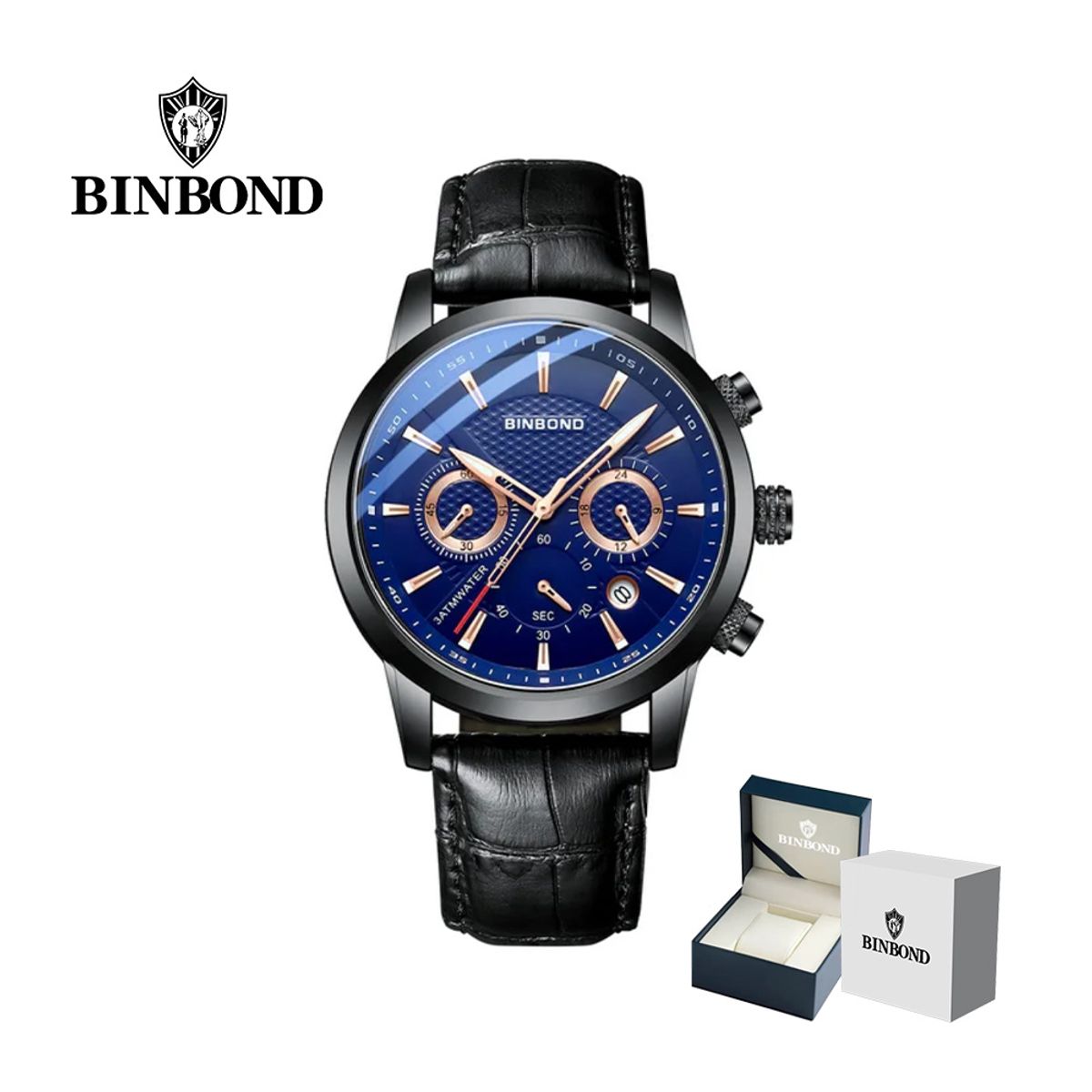 GENERICO - Reloj BINBOND para Hombre - Elegante - Cuero