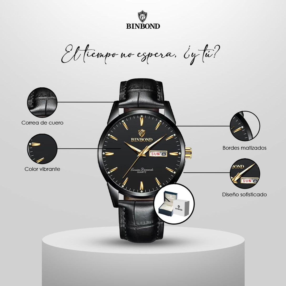 GENERICO - Reloj BINBOND para Hombre - Elegante - Cuero