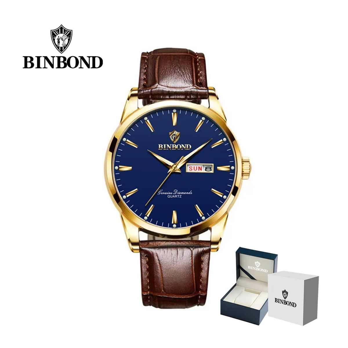 GENERICO - Reloj BINBOND para Hombre - Elegante - Cuero