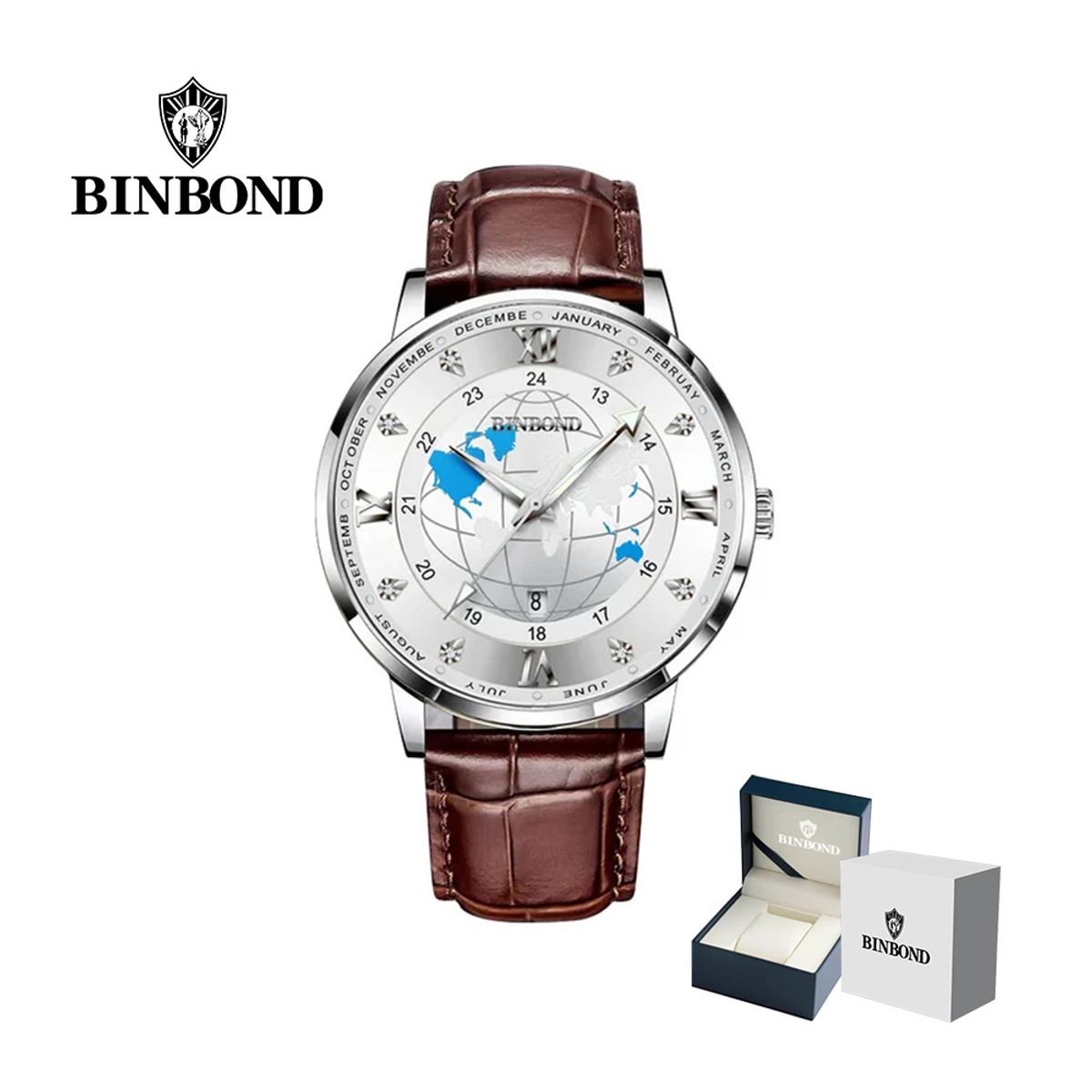 GENERICO - Reloj BINBOND para Hombre - Elegante - Cuero