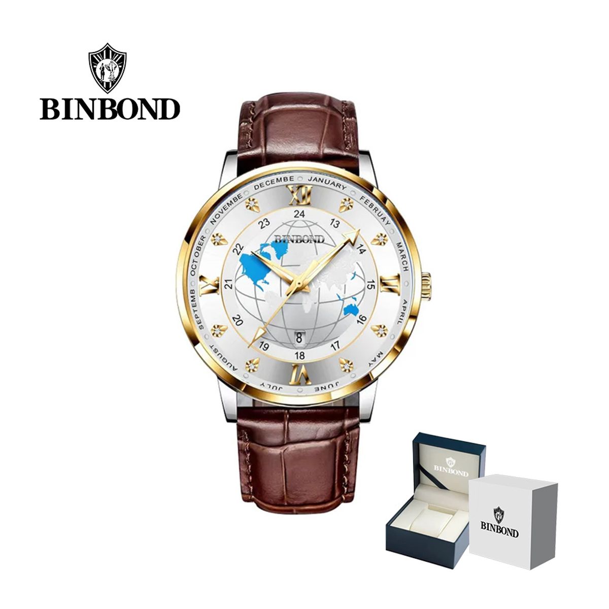 GENERICO - Reloj BINBOND para Hombre - Elegante - Cuero