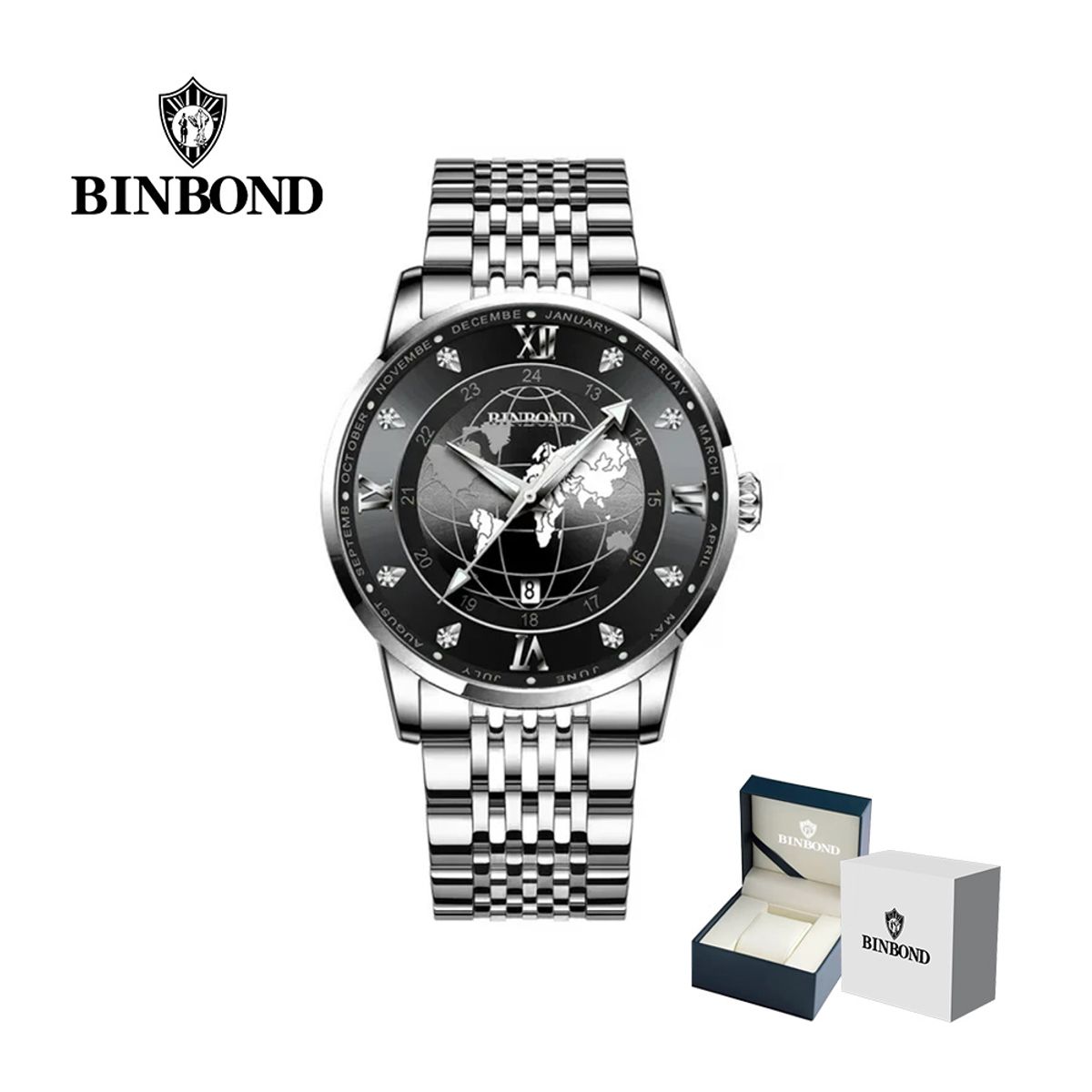 GENERICO - Reloj BINBOND para Hombre - Elegante - Acero
